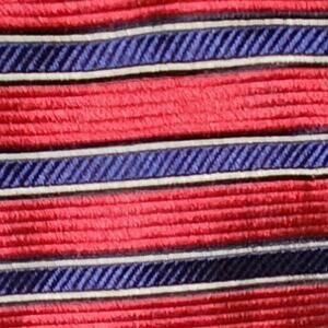 Tommy Hilfiger $85 Red Purple Blue Gold Stripe Silk Tie Executive Core Textured